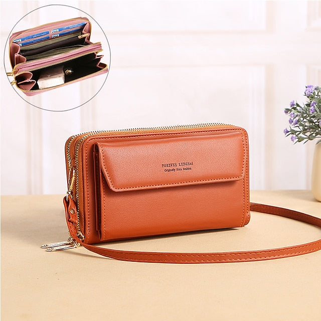 Sac à bandoulière pour femme, portefeuille, téléphone portable
