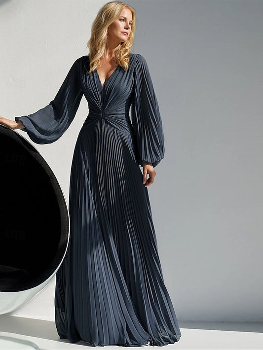 Simple Neck V Bride of Elegant the Dress A-Line Mother