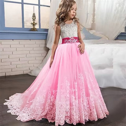 Kids Flower Girl Girls' Sleeveless Dress Wedding