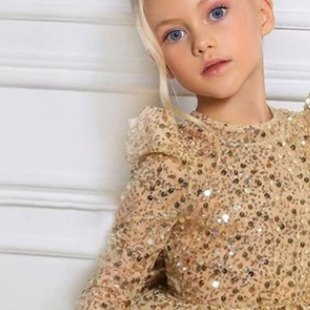 Line A Dress Little Girls' Party Kids Sequin