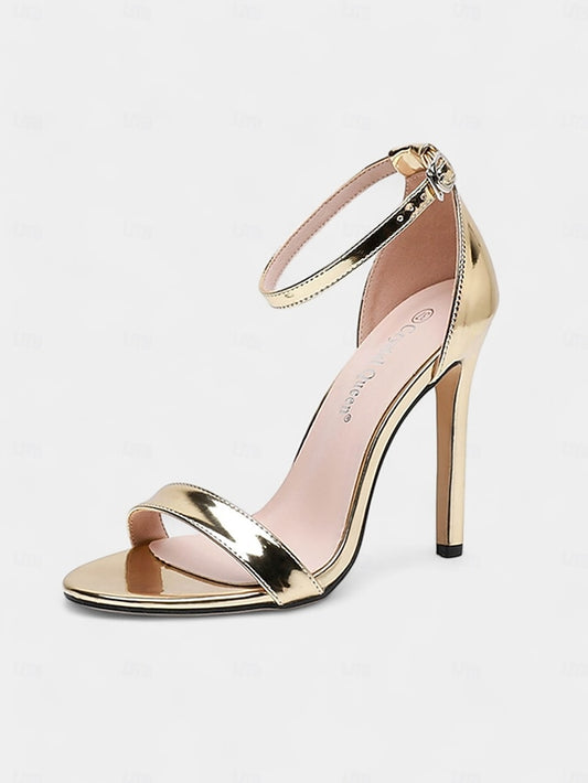 Metallic Women Heel Wedding Sleek – Sandals for Stiletto