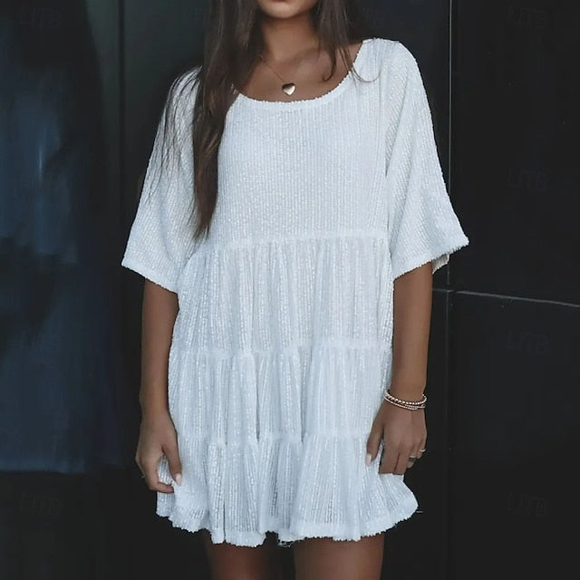 Women's Mini Dress Sequin Dress Cocktail Dress Elegant