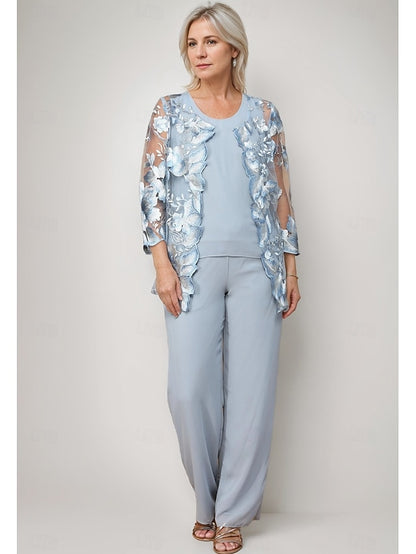 Crew Bride 3 of Dress the Pantsuit Neck Elegant Mother Piece