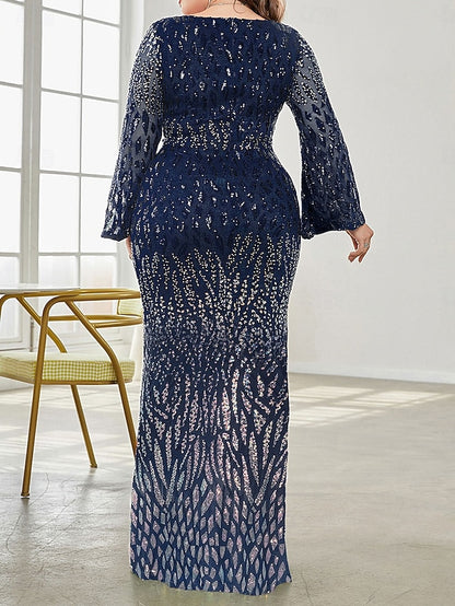 Dress Curve Elegant Mother Size Party Bride of Plus V the