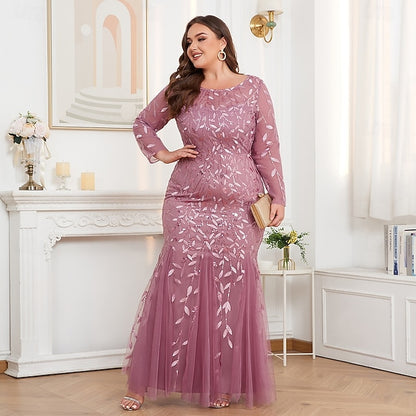 Dress Sparkle Mermaid Formal Trumpet / Floor Evening Gown