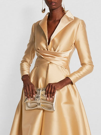 Evening Formal Dress Elegant A-Line Gown Wedding Tuxedo