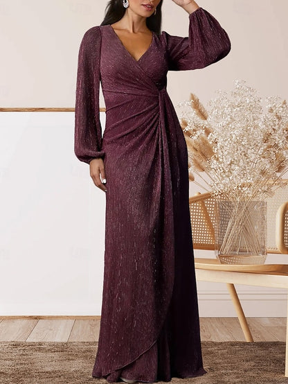 of Bride Guest Elegant Dress V A-Line Mother Wedding Sweet the