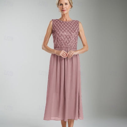 Dress A-Line of Mother the Wedding Bride Guest Simple