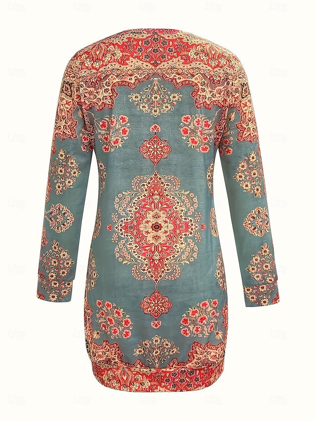 Women's Mini Dress Boho Dress Print Dress Fashion Modern