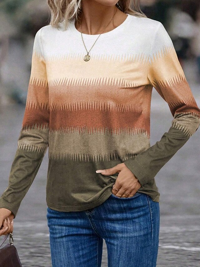 Women's T Shirt Graphic Geometric Vintage Stylish Classic