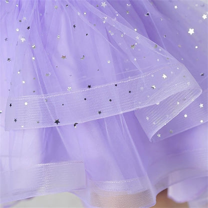 Kids Solid Party Girls' Color Sleeveless Dress