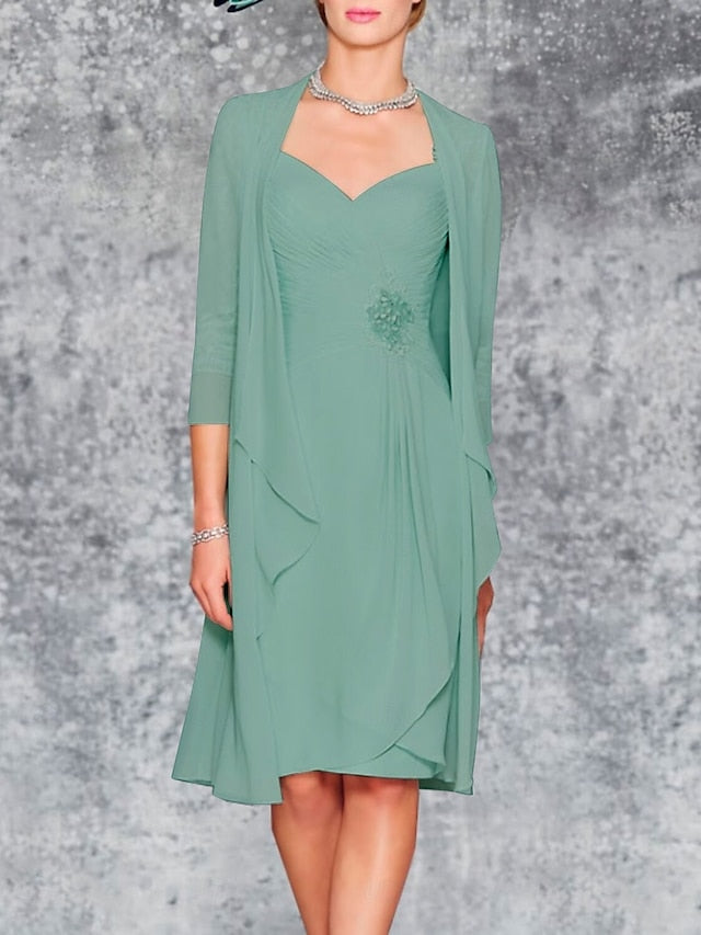 of the Piece Mother Sheath Bride Dress Two Wedding Beach