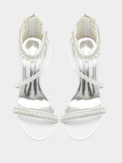 Chic Pointed-Toe Satin Party Pink Strap – Heels Ankle