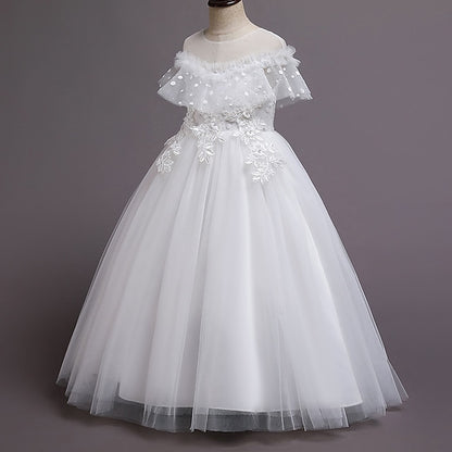 Flower Girl Color Solid Kids Dress Girls' Party