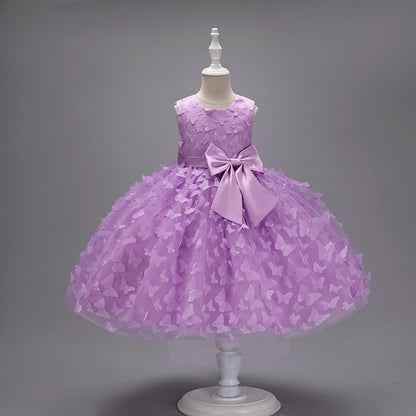 Dress Flower Party Kids Girl Butterfly Girls'