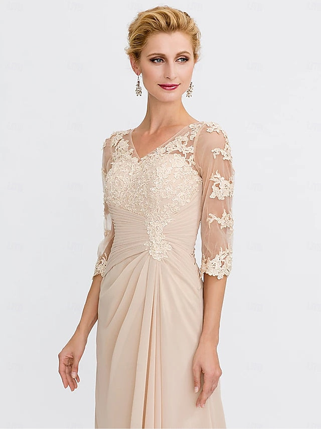 Mother Plus A-Line the Wedding of Bride Dress Size Guest Elegant