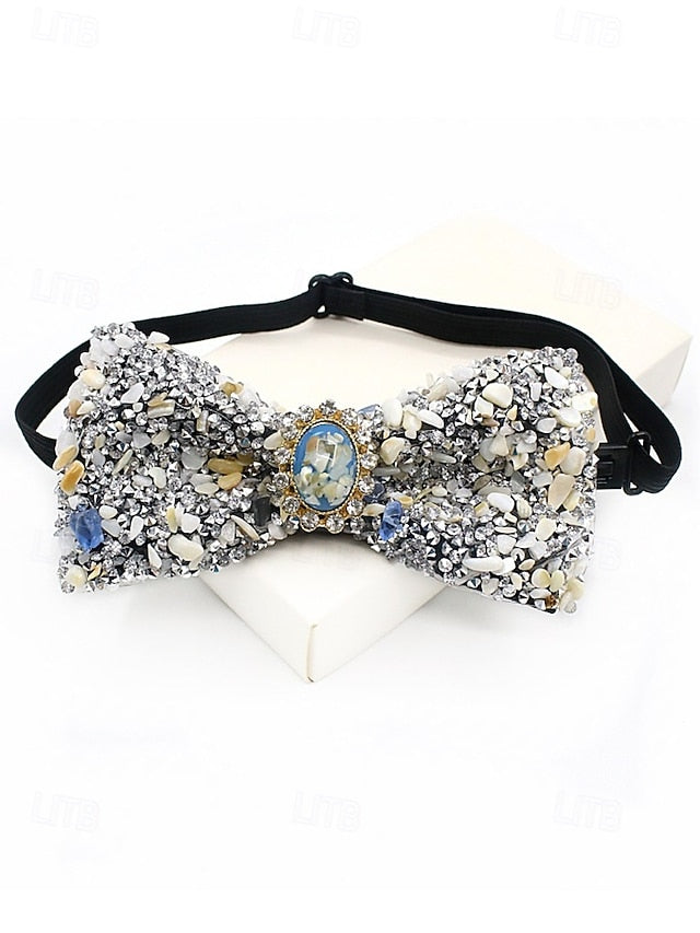 Tie Strap – Men's Bow Gemstone Luxury with Adjustable