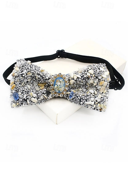 Tie Strap – Men's Bow Gemstone Luxury with Adjustable