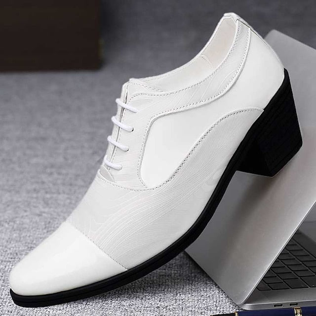 – Lace-Up Patent Leather Formal Shoes Men's Stylish