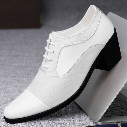 – Lace-Up Patent Leather Formal Shoes Men's Stylish