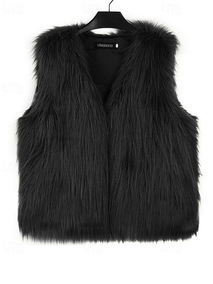 Fur Comfortable Coat Faux Furs Women's Leathers Vest