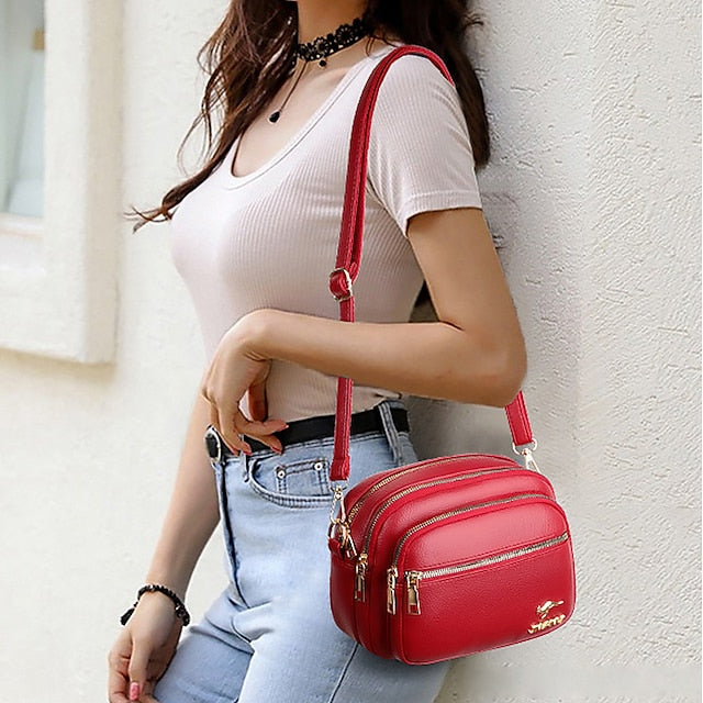 Ledertasche Dome Crossbody Schultertasche PU Damen