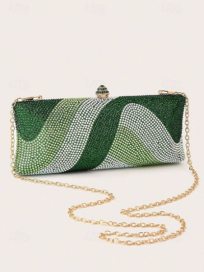 Women's Bag Clutch with Strap Evening Crystal Chain
