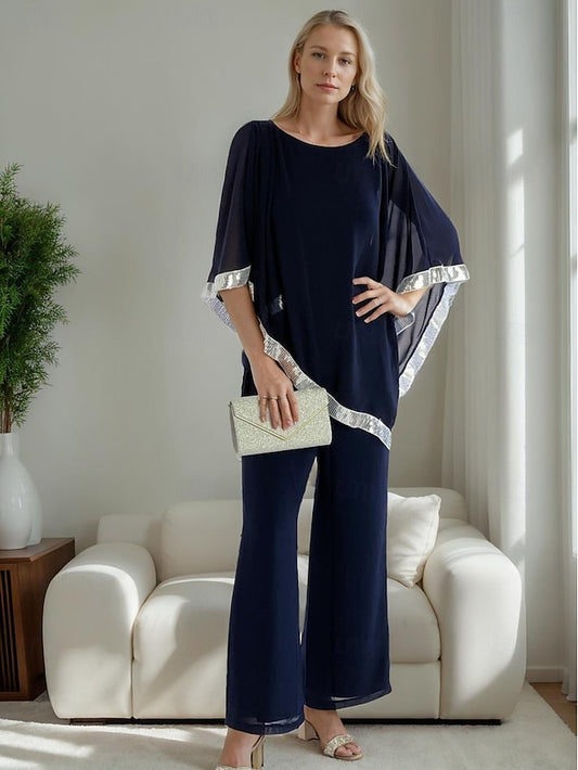 Bride Elegant Simple Piece Dress the of Pantsuit Mother Two