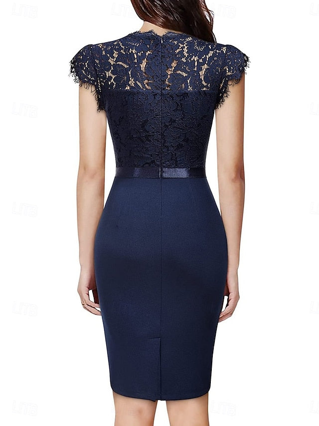 Women's Mini Dress Lace Dress Cocktail Dress Wedding Guest