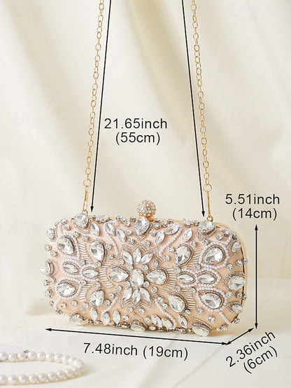 Crystal-Embellished Women's Clutch Bag