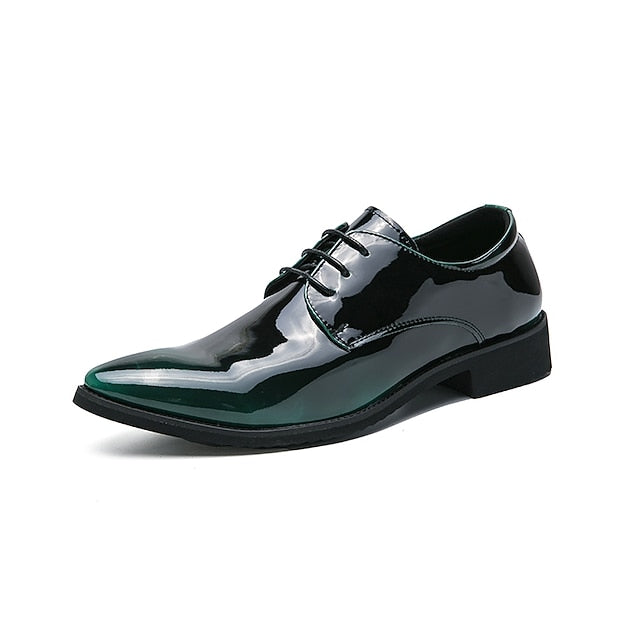– Leather Oxford Shiny Shoes Formal Men's Dress Patent