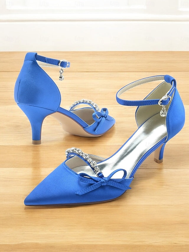 Heel Pointed-Toe Kitten Shoes – for Elegant Wedding Women