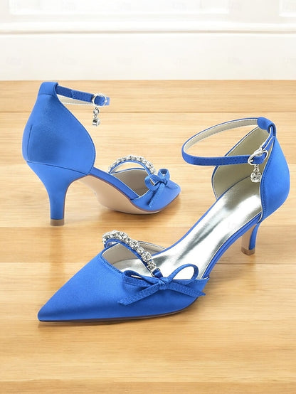 Heel Pointed-Toe Kitten Shoes – for Elegant Wedding Women