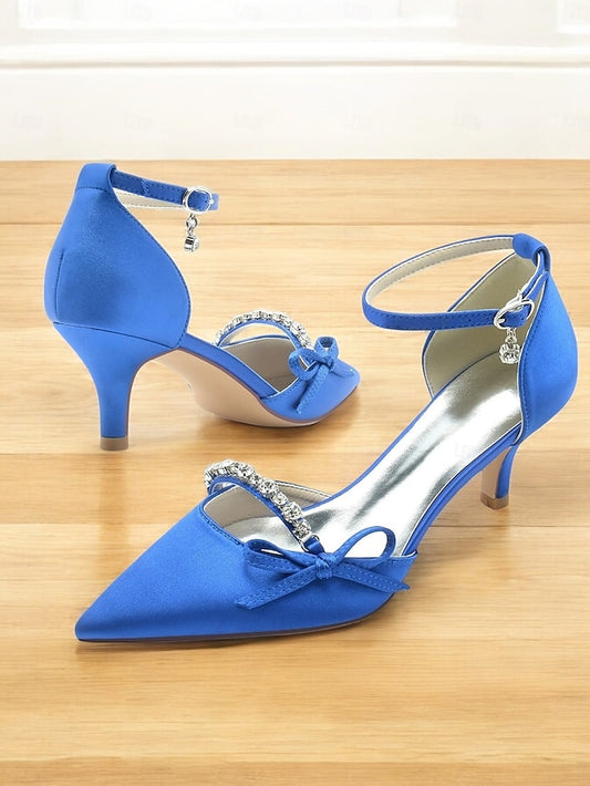 Heel Pointed-Toe Kitten Shoes – for Elegant Wedding Women