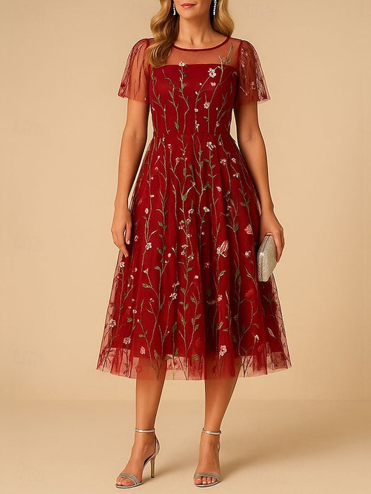 Women's Mini Dress A Line Dress Tulle Dress Elegant Party