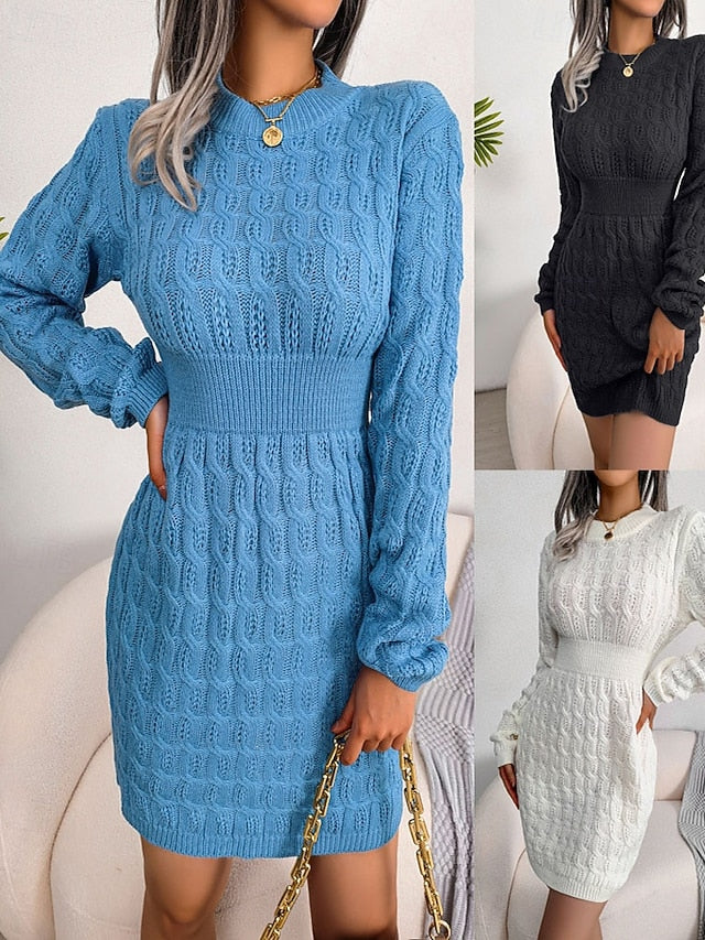 Women's Mini Dress Sweater Dress Bodycon Sheath Dress