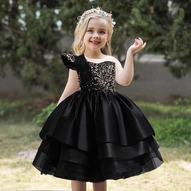 Sleeveless Girls' Party Wedding Sequin Dress Kids