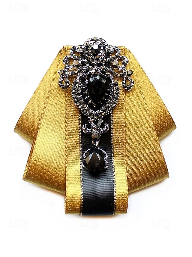 - Bow Diamond-Accent Satin Tie Elegant Christmas Men's