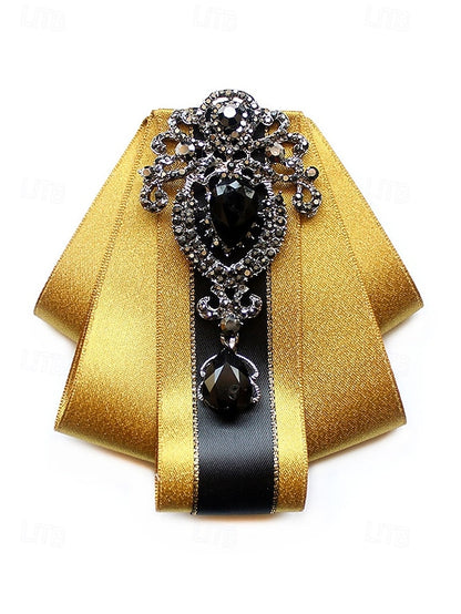 - Bow Diamond-Accent Satin Tie Elegant Christmas Men's