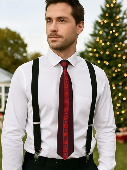 with Classic Necktie Men's Polyester Pattern