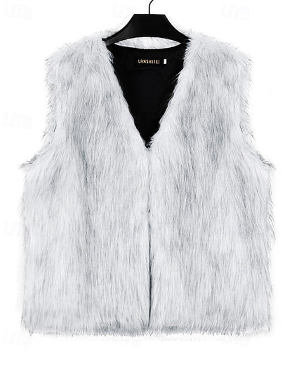 Fur Comfortable Coat Faux Furs Women's Leathers Vest