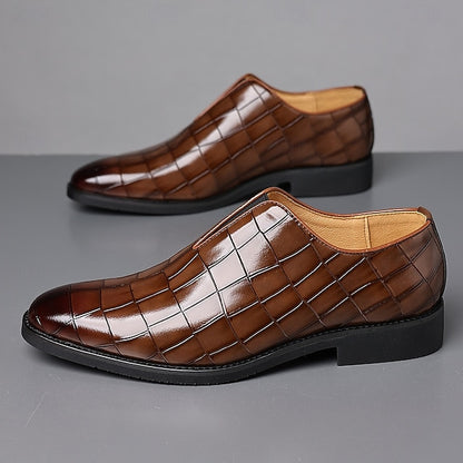 Shoes Slip-On – Crocodile Burgundy Men's Dress Pattern