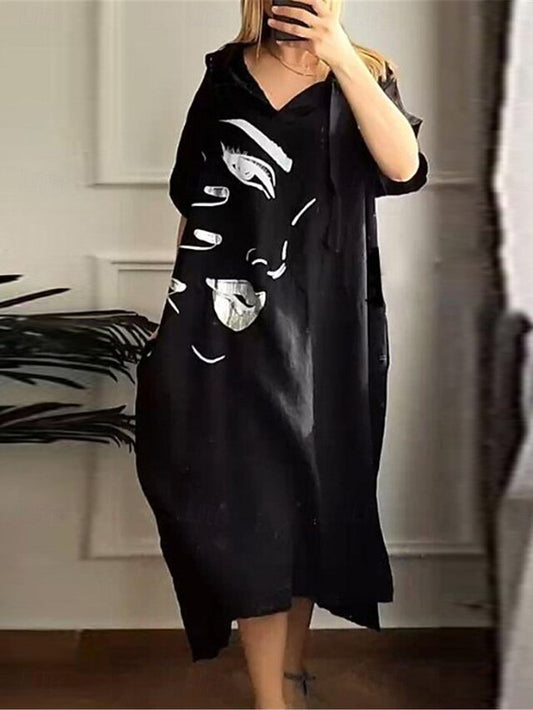Women's Maxi Dress Faux Cotton Linen Casual Dress Stylish