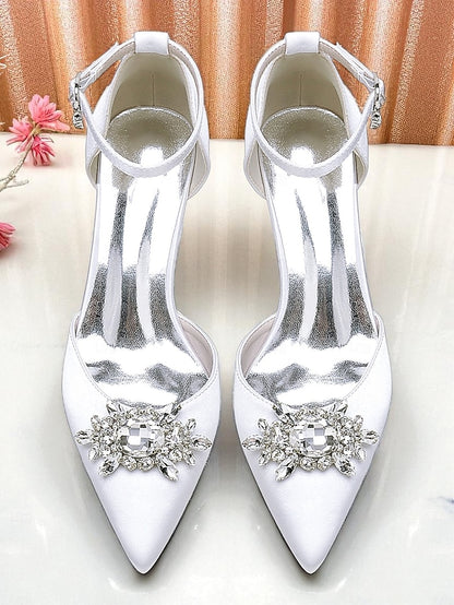 Burgundy Wedding Satin Women's with Shoes Block Heel