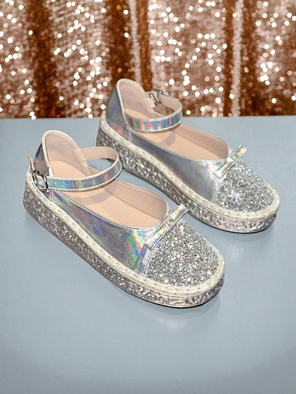 Shoes Women's Holographic Platform Jane Glitter Mary
