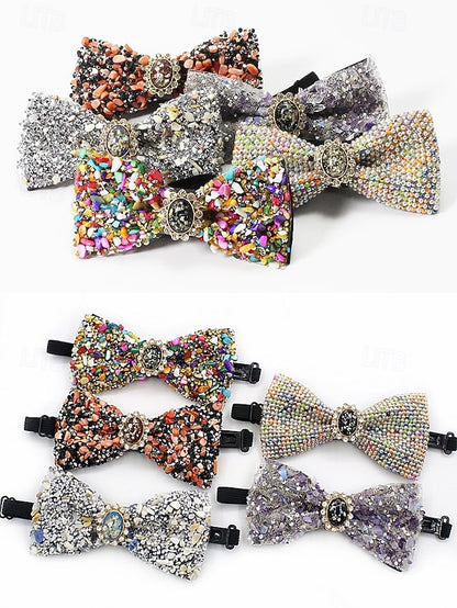 Tie Strap – Men's Bow Gemstone Luxury with Adjustable