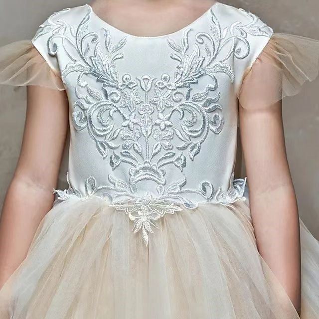 Party Girls' Communion Dress Flower Girl First