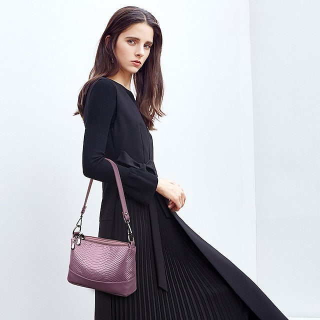 Leder Hobo Umhängetasche Schulter PU Damen