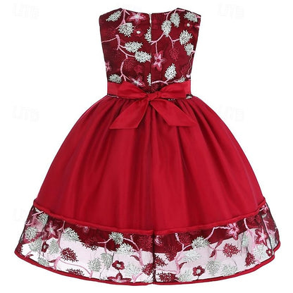 Party Girl Girls' Sleeveless Flower 3D Dress