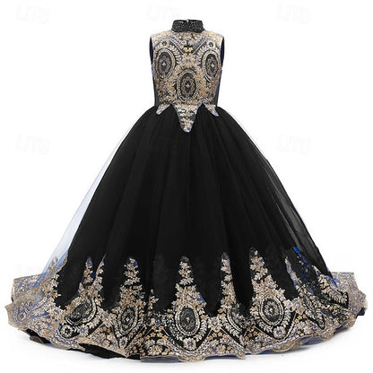 Kid's Dress Evening Flower Gown Girl Formal Girls'